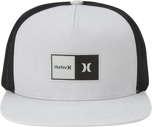 Hurley Men's Caps - Flat Brim Mesh Panel Baseball Cap Trucker Hat - Snap Back Hats for Men in Saudi Arabia