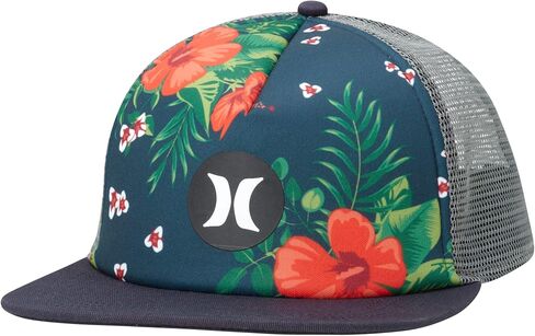 Hurley Men's Caps - Flat Brim Mesh Panel Baseball Cap Trucker Hat - Snap Back Hats for Men in Saudi Arabia