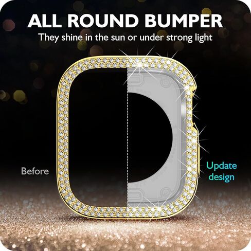 DABAOZA متوافق مع سوار ساعة Apple Bling للنساء مع ممتص للصدمات، غطاء جراب لامع للفتيات من الفولاذ المقاوم للصدأ شبكي بحزام معدني لسلسلة iWatch 9 8 7 6 5 4 3 2 1 SE Ultra 2/1 in Saudi Arabia