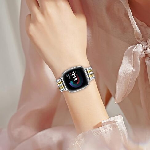 لسوار Fitbit Versa 4/Sense 2 المعدني للرجال والنساء، متوافق مع سوار ساعة Fitbit Versa 3/Sense المصنوع من الفولاذ المقاوم للصدأ in Kuwait