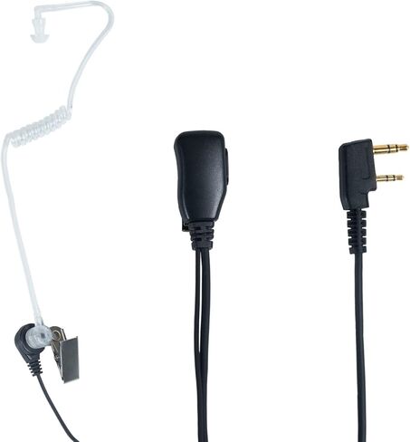 Acoustic Tube Earpiece Headset with PTT Mic Compatible with Baofeng UV-5R 5R BF-F8HP BF-888S Kenwood TK3230 TK-3160 Puxing Quansheng Wouxun Two Way Radio 10 Pack in Saudi Arabia