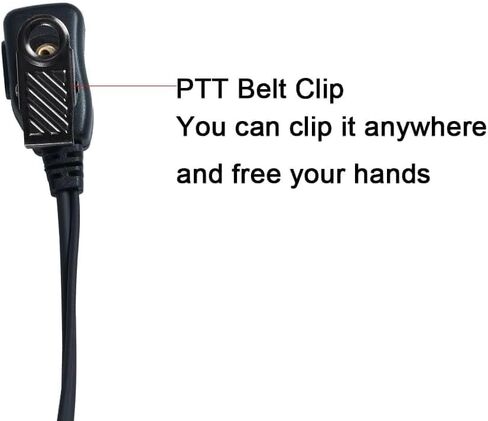 Acoustic Tube Earpiece Headset with PTT Mic Compatible with Baofeng UV-5R 5R BF-F8HP BF-888S Kenwood TK3230 TK-3160 Puxing Quansheng Wouxun Two Way Radio 10 Pack in Saudi Arabia