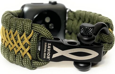 Savior Survival Gear Apple Watch Band 42mm Replacement made of 550 Paracord with Stainless Steel Adjustable Shackle in Saudi Arabia