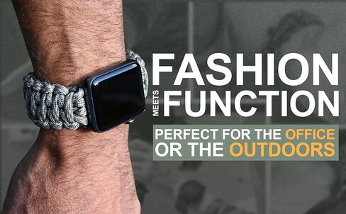 Savior Survival Gear Apple Watch Band 42mm Replacement made of 550 Paracord with Stainless Steel Adjustable Shackle in Saudi Arabia
