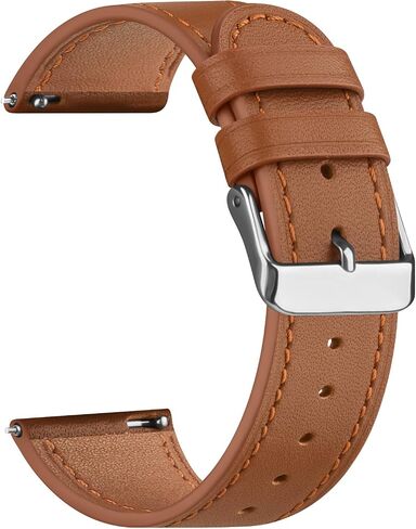 حزام ساعة جلدي متوافق مع Garmin Venu Sq/Venu 2 Plus/Venu/Vivoactive 3 Band Women Men، استبدال سوار معصم جلدي لساعة Garmin Vivomove Sport/Forerunner 645/245 الموسيقية in Saudi Arabia