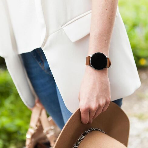 حزام ساعة جلدي متوافق مع Garmin Venu Sq/Venu 2 Plus/Venu/Vivoactive 3 Band Women Men، استبدال سوار معصم جلدي لساعة Garmin Vivomove Sport/Forerunner 645/245 الموسيقية in Saudi Arabia