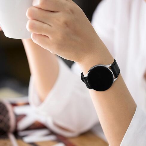 حزام ساعة جلدي متوافق مع Garmin Venu Sq/Venu 2 Plus/Venu/Vivoactive 3 Band Women Men، استبدال سوار معصم جلدي لساعة Garmin Vivomove Sport/Forerunner 645/245 الموسيقية in Saudi Arabia