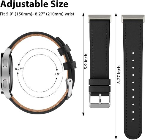 حزام ساعة جلدي متوافق مع Garmin Venu Sq/Venu 2 Plus/Venu/Vivoactive 3 Band Women Men، استبدال سوار معصم جلدي لساعة Garmin Vivomove Sport/Forerunner 645/245 الموسيقية in Saudi Arabia