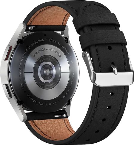 حزام ساعة جلدي متوافق مع Garmin Venu Sq/Venu 2 Plus/Venu/Vivoactive 3 Band Women Men، استبدال سوار معصم جلدي لساعة Garmin Vivomove Sport/Forerunner 645/245 الموسيقية in Saudi Arabia