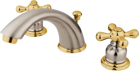 Kingston Brass KB971X صنبور مرحاض فيكتوري واسع الانتشار بمقبض متقاطع، كروم مصقول، مركز قابل للتعديل مقاس 8 بوصات in Saudi Arabia