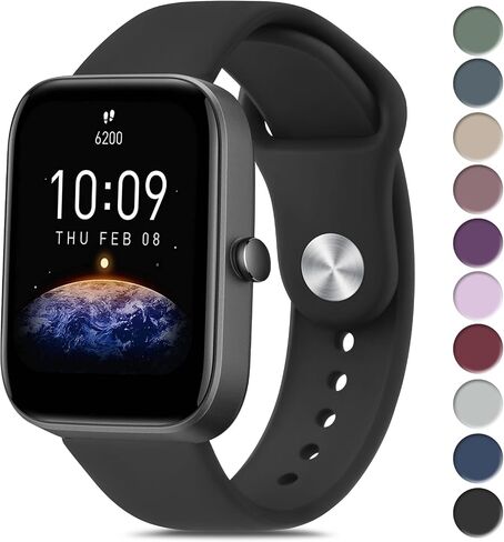 Silicone Bands for Amazfit GTR mini Band, Amazfit GTS 4 / GTS 4 Mini / GTS 3 / GTS 2 / GTS 2e / GTS 2 mini / GTS, 20mm Quick Release Soft Sport Replacement Watch Strap for Amazfit Bip 3 / Bip 3 Pro / Bip U Pro / Bip / Bip Lite / Bip S / Bip S lite / Bip U in Saudi Arabia