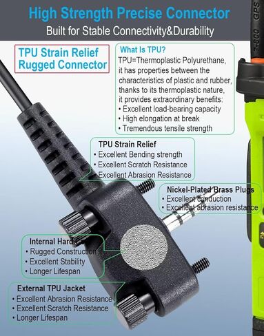 2 حزمة سماعة أذن سلكية واحدة مع كابل مقوى لأجهزة Motorola Vertex Radios VX-210 VX-231 VX-261 VX-264 VX-351 VX-354 VX-424 VX-451 VX-454 VX-459 EVX-261 EVX-531 EVX- 534 EVX-539، سماعة رأس أنبوبية صوتية in Kuwait