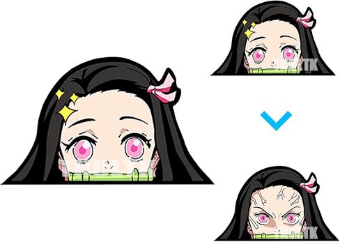3D Motion Anime Car Decals Waterproof Stickers Anime Bumper Stickers for Car Automotive Laptop Window Skateboard Kids(DS-1) in Kuwait
