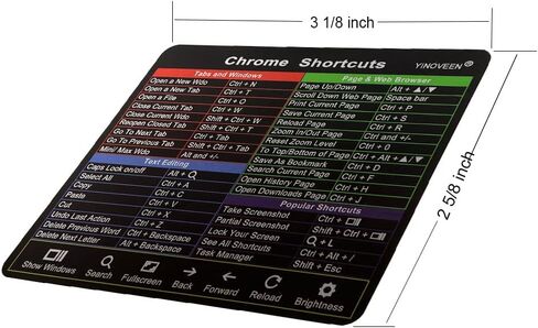 2PACK ملصق اختصارات Chromebook (3 1/8 × 2 5/8 بوصة)، ملصق اختصارات جديد لملصق ملحقات Chromebook مقاس 11.6-15.6 بوصة in Saudi Arabia