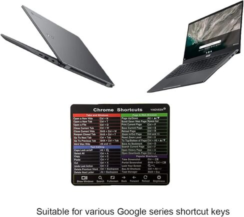 2PACK ملصق اختصارات Chromebook (3 1/8 × 2 5/8 بوصة)، ملصق اختصارات جديد لملصق ملحقات Chromebook مقاس 11.6-15.6 بوصة in Saudi Arabia