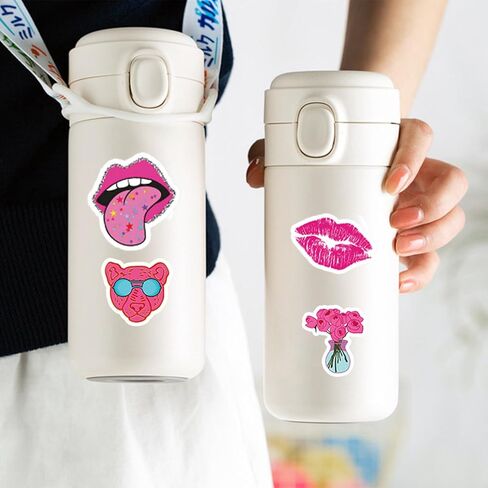 100 قطعة من ملصقات Preppy المبهرة للفتيات والنساء والأطفال ملصق مضاد للماء من الفينيل لزجاجة المياه ملصقات جمالية وردية لأجهزة الكمبيوتر المحمولة والهواتف والجيتار وديكورات الحفلات الوردية Preppy Stuff Preppy Things in Kuwait