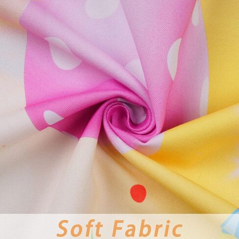 ستائر عيد الفصح بطول 63 بوصة، بيض عيد الفصح الملون، معالجات نوافذ المراعي، لوحتان، ستائر نافذة جيب قضيب لغرفة المعيشة، غرفة الطعام، غرفة النوم in Kuwait