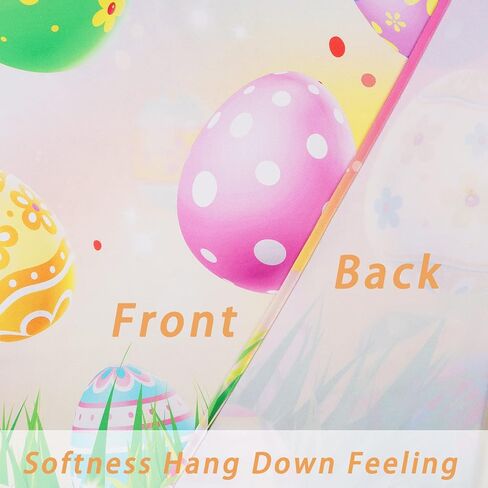 ستائر عيد الفصح بطول 63 بوصة، بيض عيد الفصح الملون، معالجات نوافذ المراعي، لوحتان، ستائر نافذة جيب قضيب لغرفة المعيشة، غرفة الطعام، غرفة النوم in Kuwait