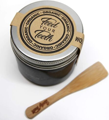 Zero Waste Glass jar Charcoal Toothpaste Xtra Whitening Toothpaste - by Lucky Teeth - All Natural, Organic, Remineralizing and Fortifying (2 oz Glass) in Saudi Arabia
