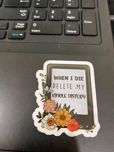 When I Die Delete My Kindle History Sticker, Kindle Sticker, Book Sticker, Bookish Merch, Bookish Stickers,Book Stickers for Kindle,Laptop Computer Phone Water Bottle Stickers Book Lover Gift 2 in… in Saudi Arabia