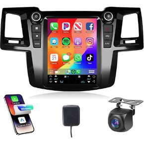 Radio for Toyota Fortuner Hilux 2005 2006 2007 2008 2009 2010 2011 2012 2013 2014 Android 13 Car Stereo with GPS Navigation, Rimoody 9.7 Inch Touch Screen Mirror Link Bluetooth FM WiFi Backup Camera in Kuwait