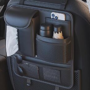 منظم سيارات المقعد الخلفي ، منظم المقاعد للمتسابقين ، منظم تخزين السيارات للسفر ، 5 جيوب تخزين منظم مقعد in Kuwait