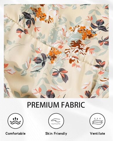 Womens Summer Dress 2025 Floral Boho Dress Wrap V Neck Short Sleeve Ruffle A Line Flowy High Low Midi Dresses in Saudi Arabia