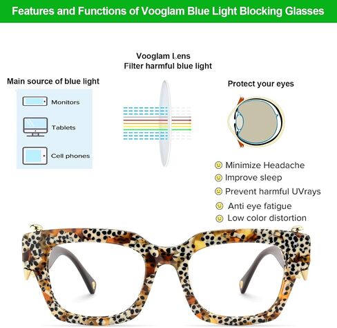 VOOGLAM Glasses Sabrina Punk Rock Frame Non-Prescription Eyeglasses 50mm in Saudi Arabia