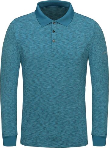 Little Donkey Andy Men's Long Sleeve Polo Shirt Quick Dry Moisture Wicking Sun Protect Sports Pullover Golf Shirt in Saudi Arabia