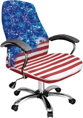 Owl Office Chair Covers Christmas Decoration Universal Protective Stretchable Computer Chair Slipcovers for Rotating Chairs High Back Chair Desk Chair Seat Cushion Cover,L in Saudi Arabia
