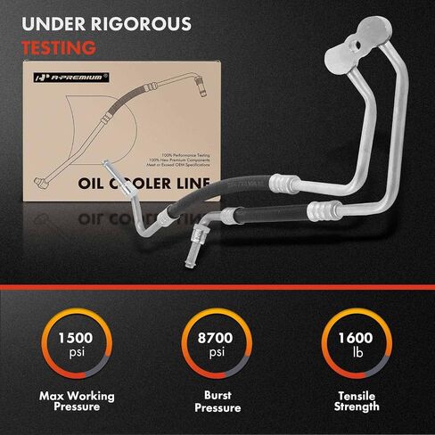 A-Premium Engine Oil Cooler Line Line Assembly متوافق مع Chevrolet S10 Blazer 1988-1994 GMC S15 Jimmy Sonoma Syclone Typhoon Oldsmobile Bravada in Saudi Arabia
