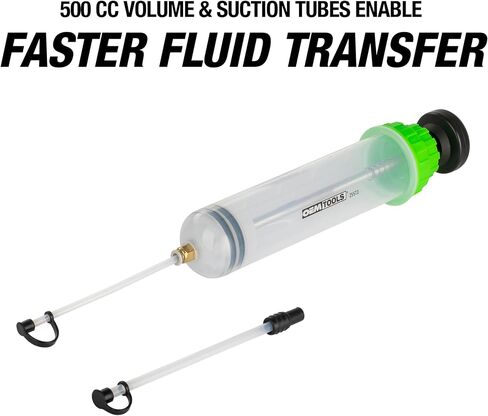 OEMTOOLS 25572 500cc Fluid Extractor and Filling Pump, Oil Extractor Pump for Brake, Oil, Transmission, and Power Steering Service, Dual Scale and Translucent Cylinder in Saudi Arabia