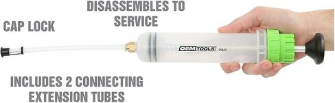 OemTools 25572 500cc مستخرج السوائل ومضخة الملء ، ومضخة مستخرج الزيت للفرامل والزيت ، ونقل ، وخدمة توجيه الطاقة ، والمقياس المزدوج والأسطوانة الشفافة in Kuwait