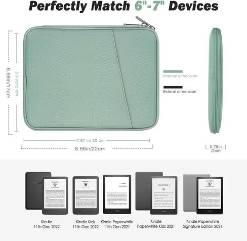 MoKo 6-7" Kindle Sleeve Bag for 7" Kindle Colorsoft Signature Edition, All-New 6" Kindle 11th Gen 2022/10th Gen 2019/8th Gen 2016, 6.8" Kindle Paperwhite 11th/10th Gen 2021/2018, Lilac in Saudi Arabia