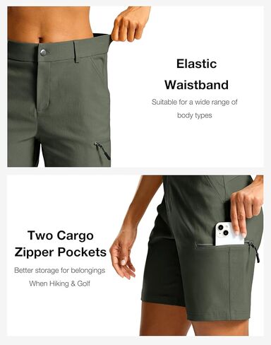 G Gradual Women's 7" Hiking Cargo Shorts Quick Dry Lightweight Golf Outdoor Work Summer Travel Shorts with Pockets in Saudi Arabia