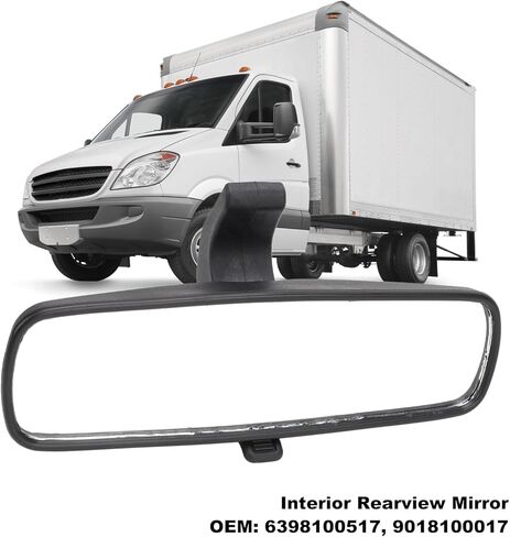 Rear View Mirror, 6398100517 Interior Rearview Mirror, Universal Car Inner Rear View Mirror Assembly for Sprinter 2500 3500 2007‑2021, Black in Saudi Arabia