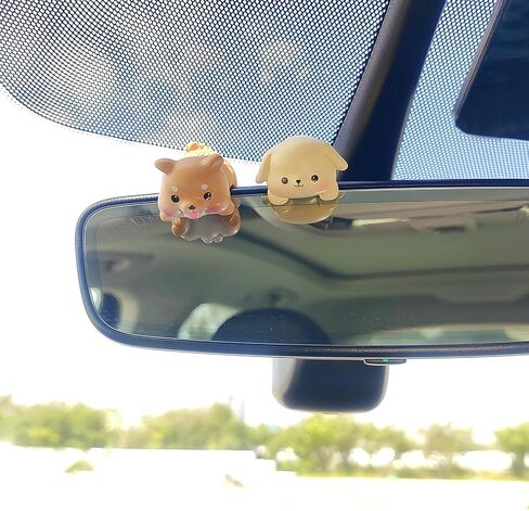 Cute Animal Rear View Mirror Accessories, Car Center Screen Decoration Dashboard Ornament, Car Accessories Interior for Women/Men Computer Monitor Decor in Saudi Arabia