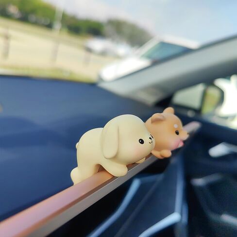 Cute Animal Rear View Mirror Accessories, Car Center Screen Decoration Dashboard Ornament, Car Accessories Interior for Women/Men Computer Monitor Decor in Saudi Arabia
