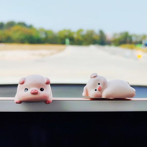 Cute Animal Rear View Mirror Accessories, Car Center Screen Decoration Dashboard Ornament, Car Accessories Interior for Women/Men Computer Monitor Decor in Saudi Arabia