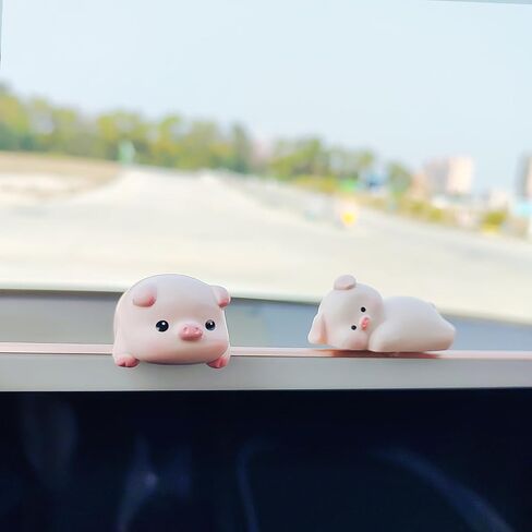 Cute Animal Rear View Mirror Accessories, Car Center Screen Decoration Dashboard Ornament, Car Accessories Interior for Women/Men Computer Monitor Decor in Saudi Arabia