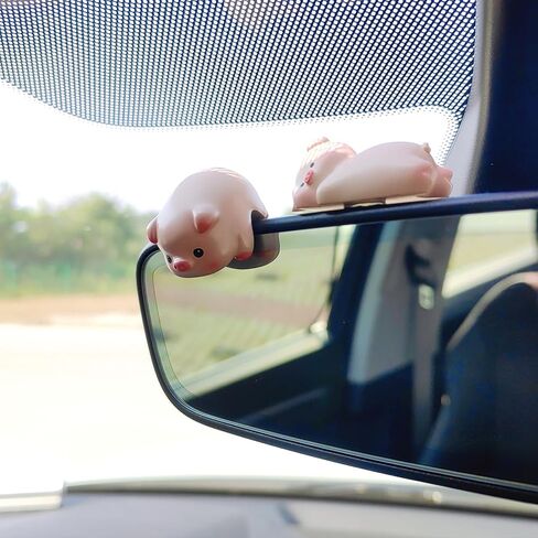 Cute Animal Rear View Mirror Accessories, Car Center Screen Decoration Dashboard Ornament, Car Accessories Interior for Women/Men Computer Monitor Decor in Saudi Arabia