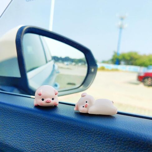 Cute Animal Rear View Mirror Accessories, Car Center Screen Decoration Dashboard Ornament, Car Accessories Interior for Women/Men Computer Monitor Decor in Saudi Arabia