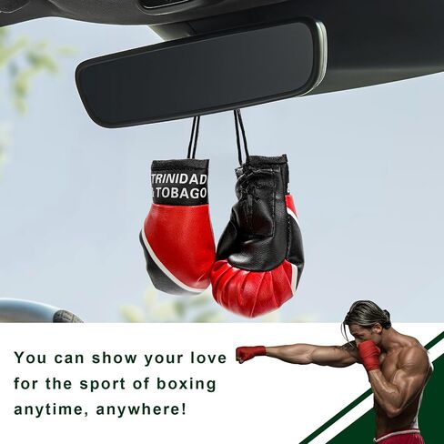 1 Pair Mini Boxing Gloves for Car Mirror, Novelty Miniature Punching Gloves Automobile Mirror Hanging Accessories, Christmas Ornament Hanging Decoration for Home & Car Use (Italy) in Saudi Arabia