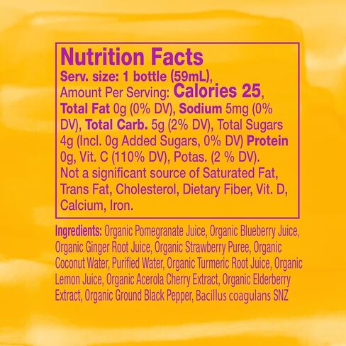 Vive Organic Immune Support Elderberry Shot, Cold-Pressed Turmeric & Ginger, Gluten Free, Vegan, Immunity Boost Elderberry, 2 Fl Oz (Pack of 12) in Saudi Arabia