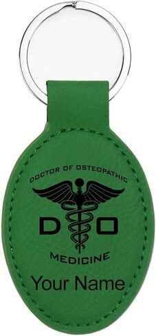 LaserGram Oval Keychain, DO Doctor of Osteopathic Medicine, Personalized Engraving Included in Kuwait