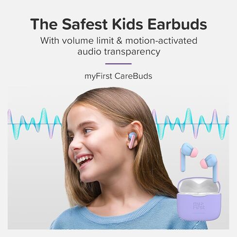myFirst CareBuds Kids Earbuds 85dB Volume Limit Small Ear Fit in Kuwait
