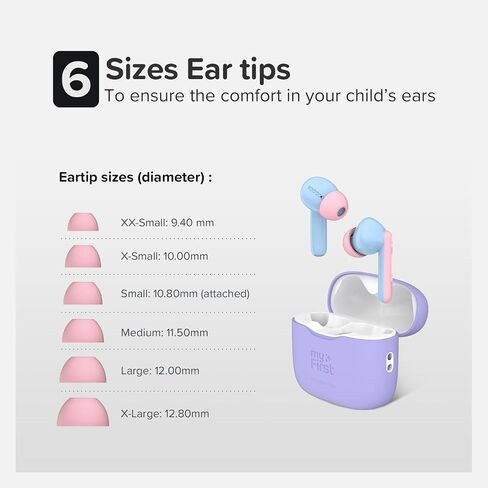 myFirst CareBuds Kids Earbuds 85dB Volume Limit Small Ear Fit in Kuwait
