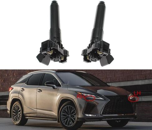 مصباح مصباح غسالة الرفع فوهة رذاذ الفوهة لفوهة لكزس RX350 RX350L RX450H RX450HL 2019-2022 85208-48120 85207-48120 (Black-Left) in Saudi Arabia