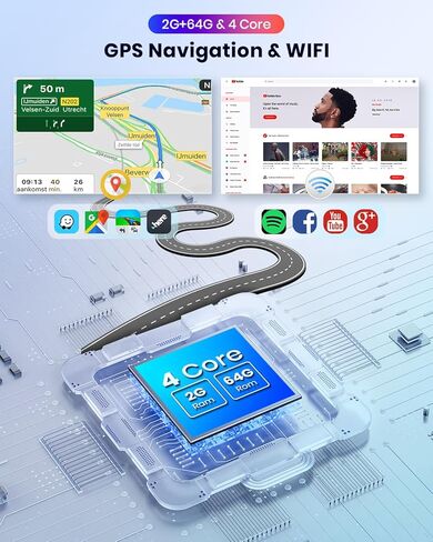 Radio for Toyota Fortuner Hilux 2005 2006 2007 2008 2009 2010 2011 2012 2013 2014 Android 13 Car Stereo with GPS Navigation, Rimoody 9.7 Inch Touch Screen Mirror Link Bluetooth FM WiFi Backup Camera in Kuwait