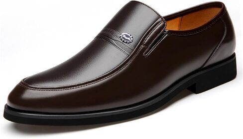 Dress Shoes for Men Men's Casual Leather Flat Heel Shoes Comfortable Stylish Footwear for Everyday Wear in Saudi Arabia